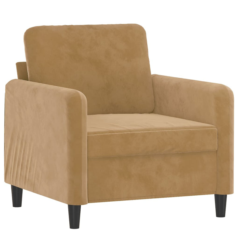 vidaXL barna bársony kanapéfotel 60 cm