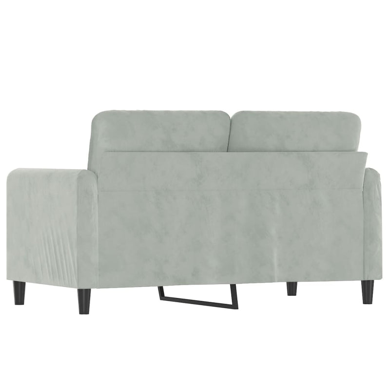 vidaXL kétszemélyes világosszürke bársony kanapé 120 cm