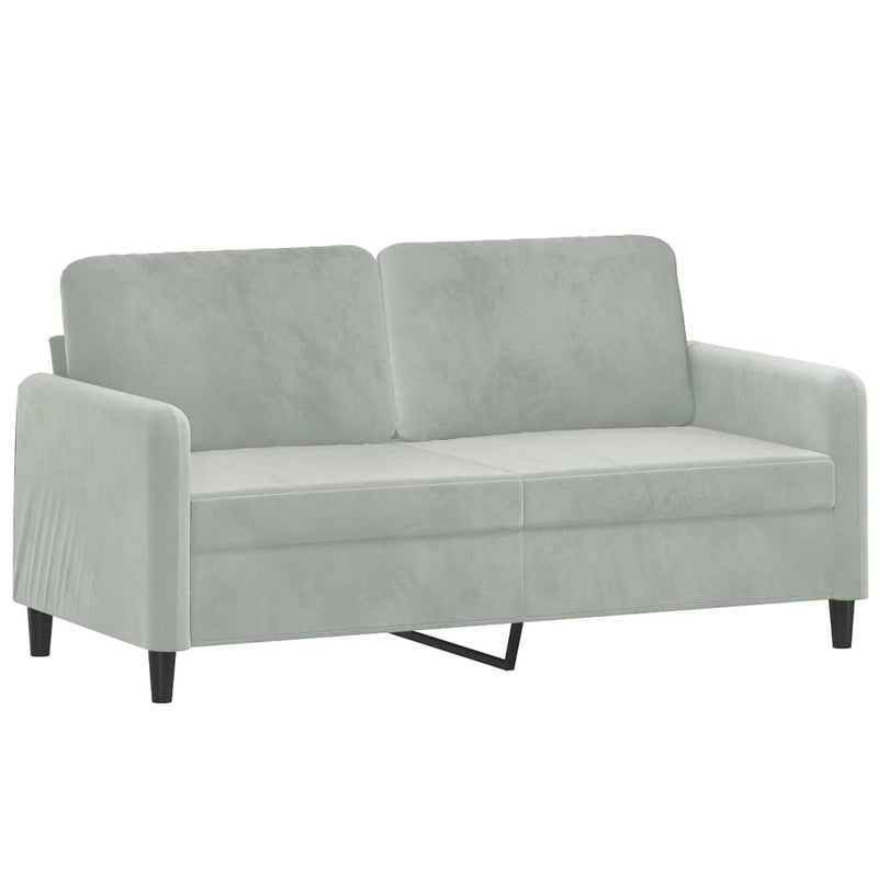 vidaXL kétszemélyes világosszürke bársony kanapé 140 cm