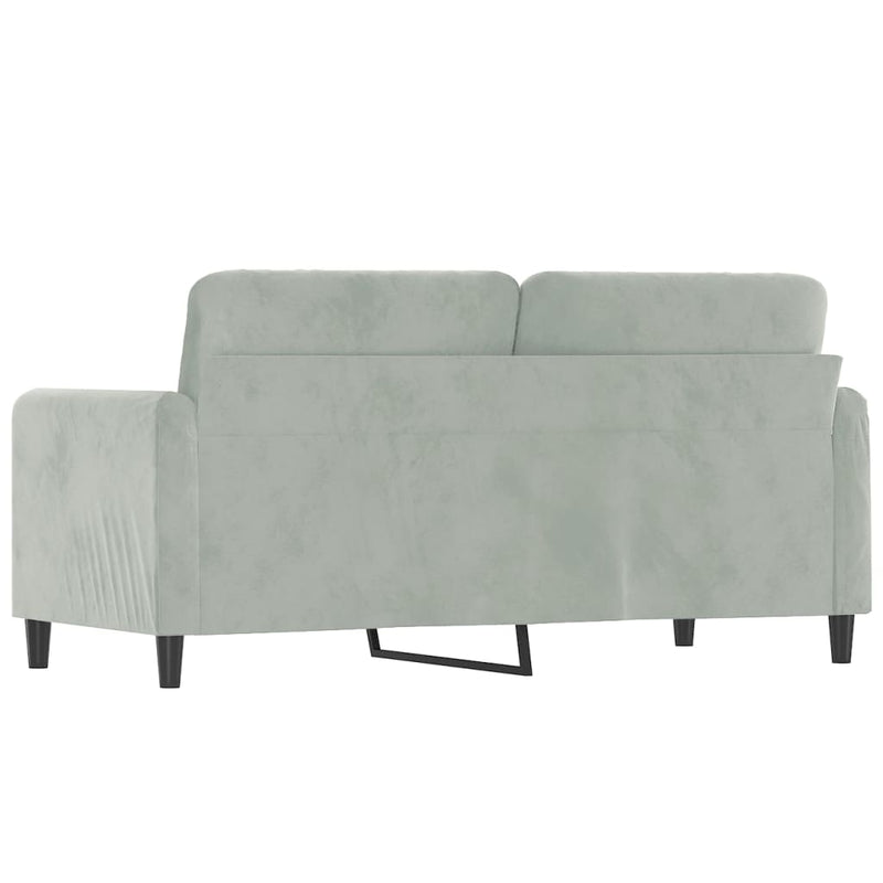 vidaXL kétszemélyes világosszürke bársony kanapé 140 cm