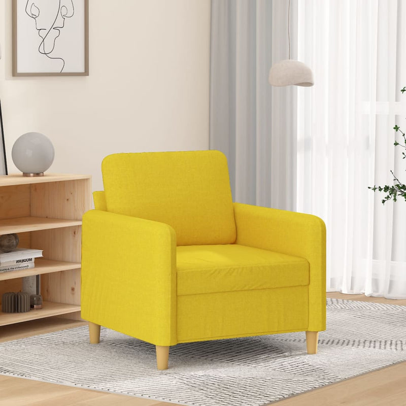 vidaXL világossárga szövet kanapéfotel 60 cm