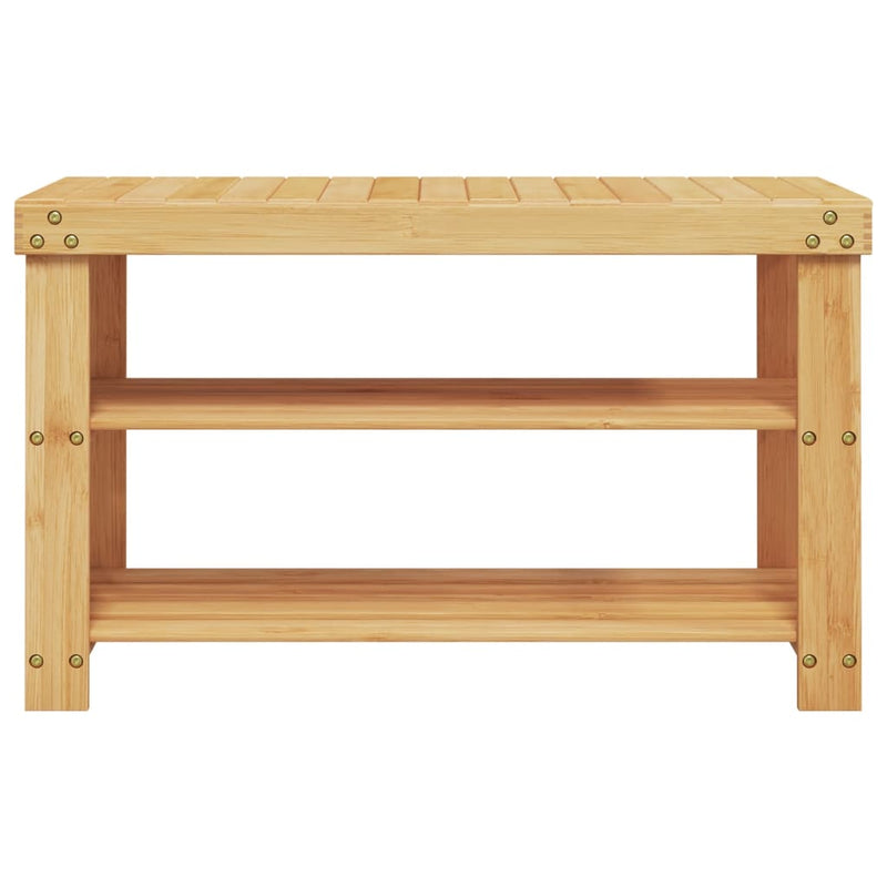 vidaXL 3 szintes bambusz cipőtartó 70 x 27,5 x 45 cm
