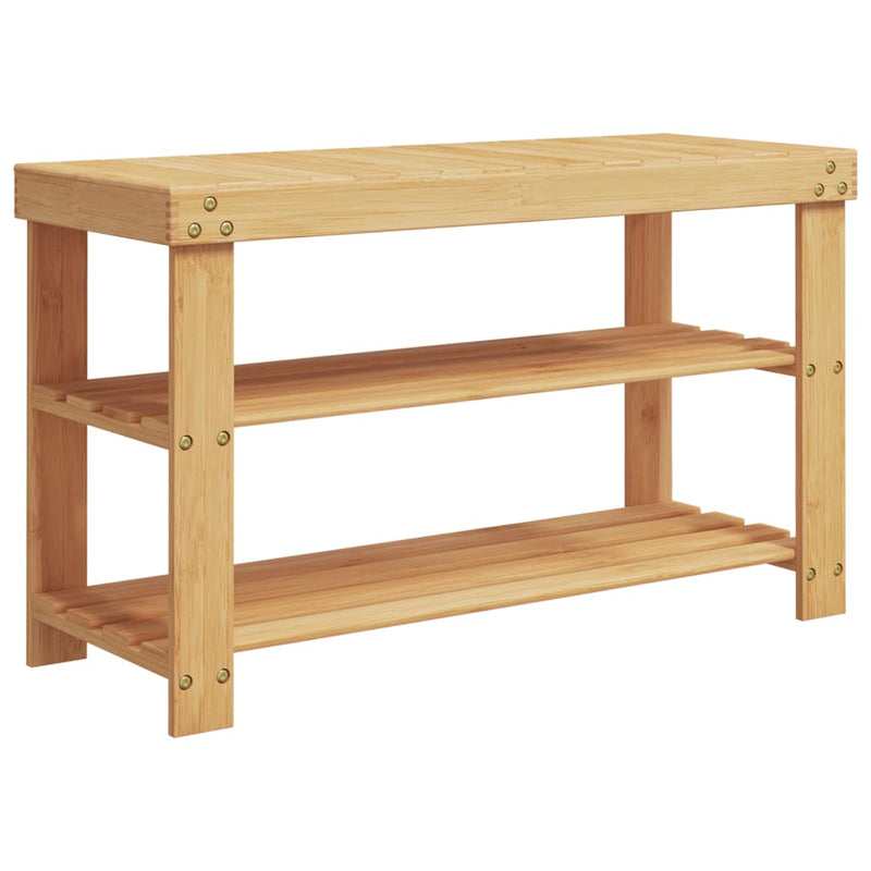vidaXL 3 szintes bambusz cipőtartó 70 x 27,5 x 45 cm