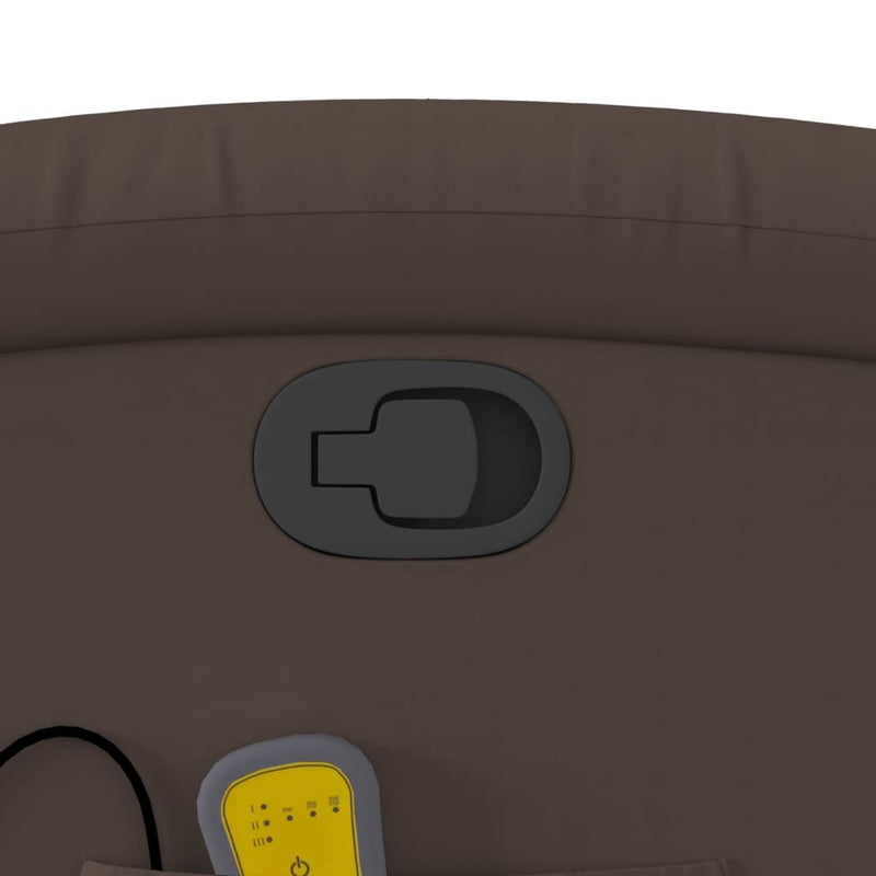 vidaXL barna műbőr dönthető masszázs- és állófotel