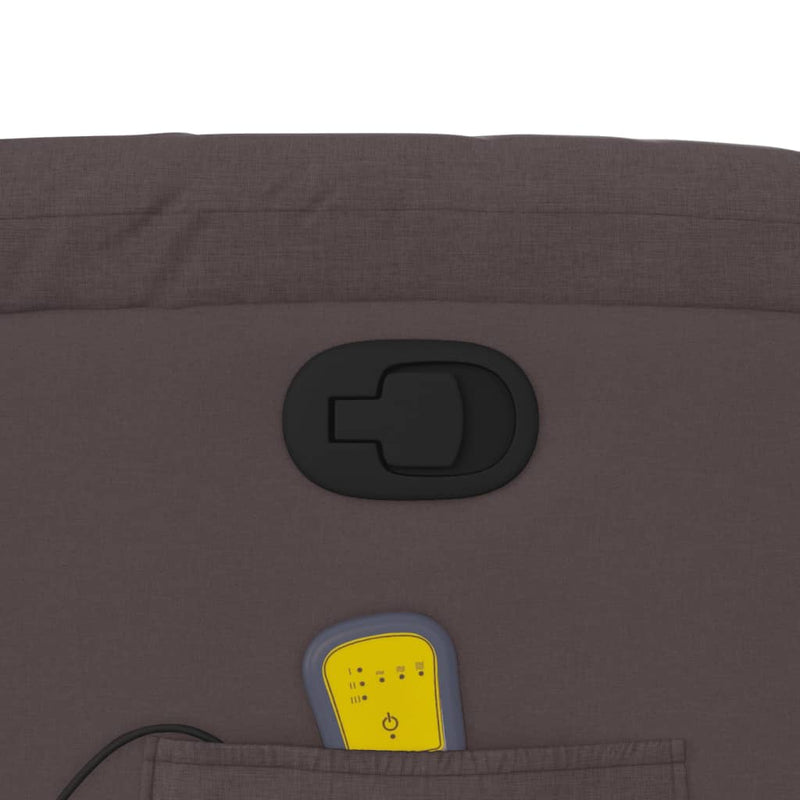 vidaXL sötétbarna szövet dönthető masszázs- és állófotel