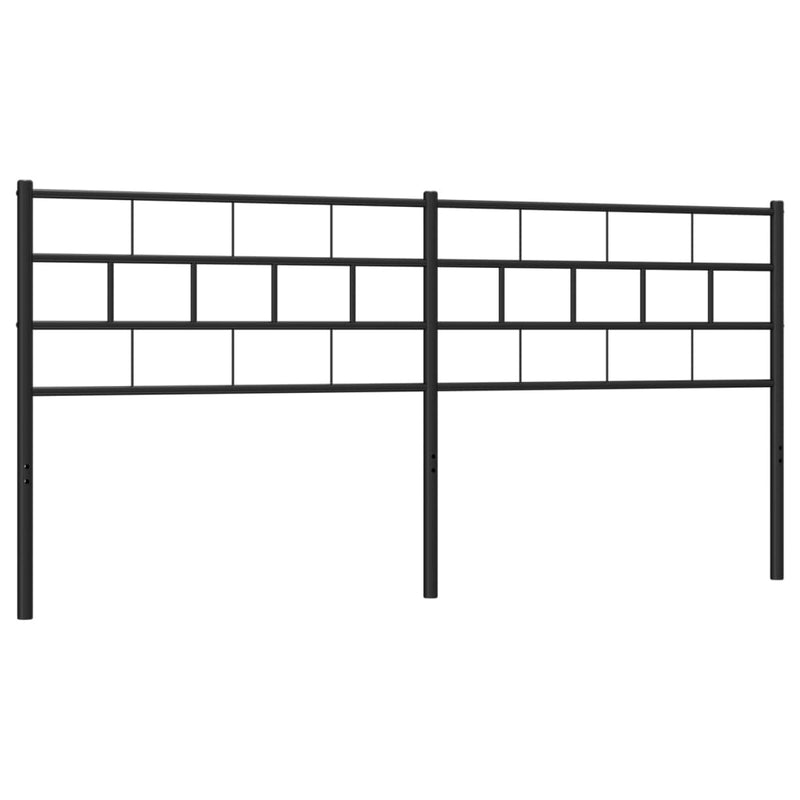 vidaXL fekete fém fejtámla 200 cm