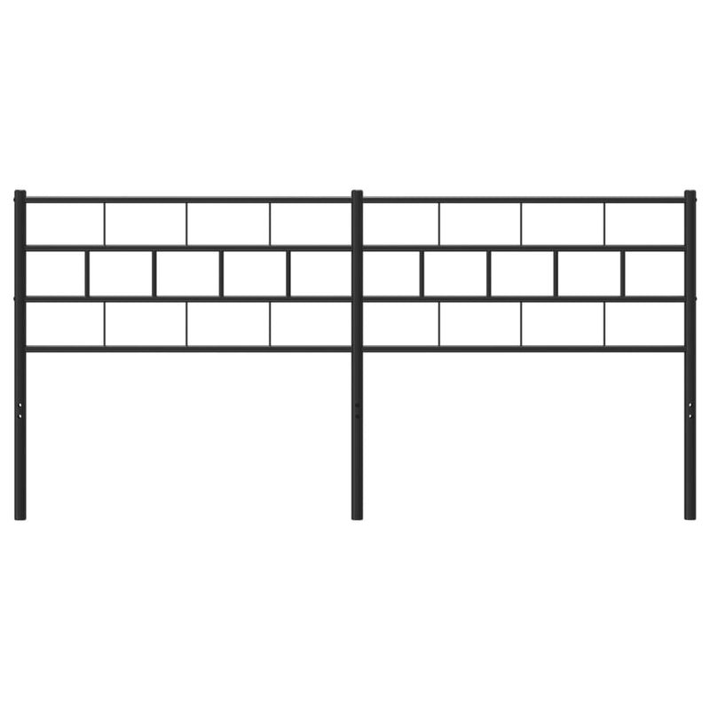 vidaXL fekete fém fejtámla 200 cm