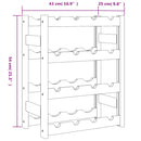 vidaXL barna tömör fenyőfa bortartó 16 palackhoz