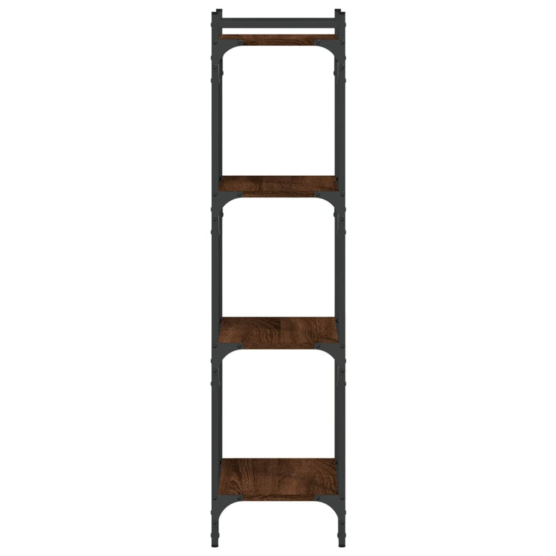 vidaXL 4 szintes barna tölgy színű szerelt fa könyvespolc 40x30x120 cm