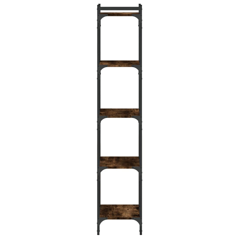 vidaXL 5 szintes füstös tölgy szerelt fa könyvespolc 40 x 30 x 154 cm