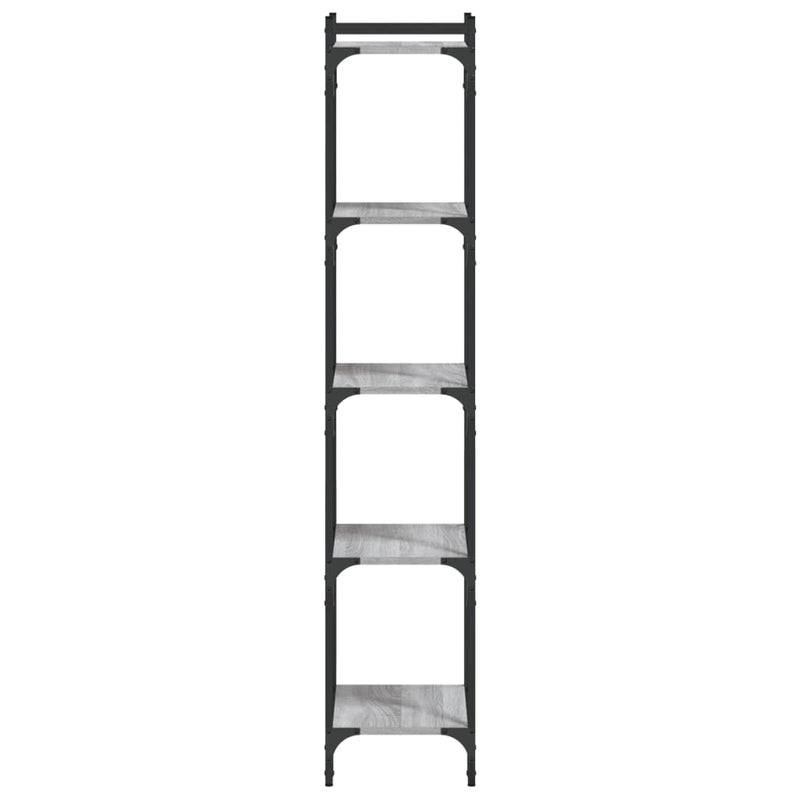 vidaXL 5 szintes szürke sonoma szerelt fa könyvespolc 40 x 30 x 154 cm