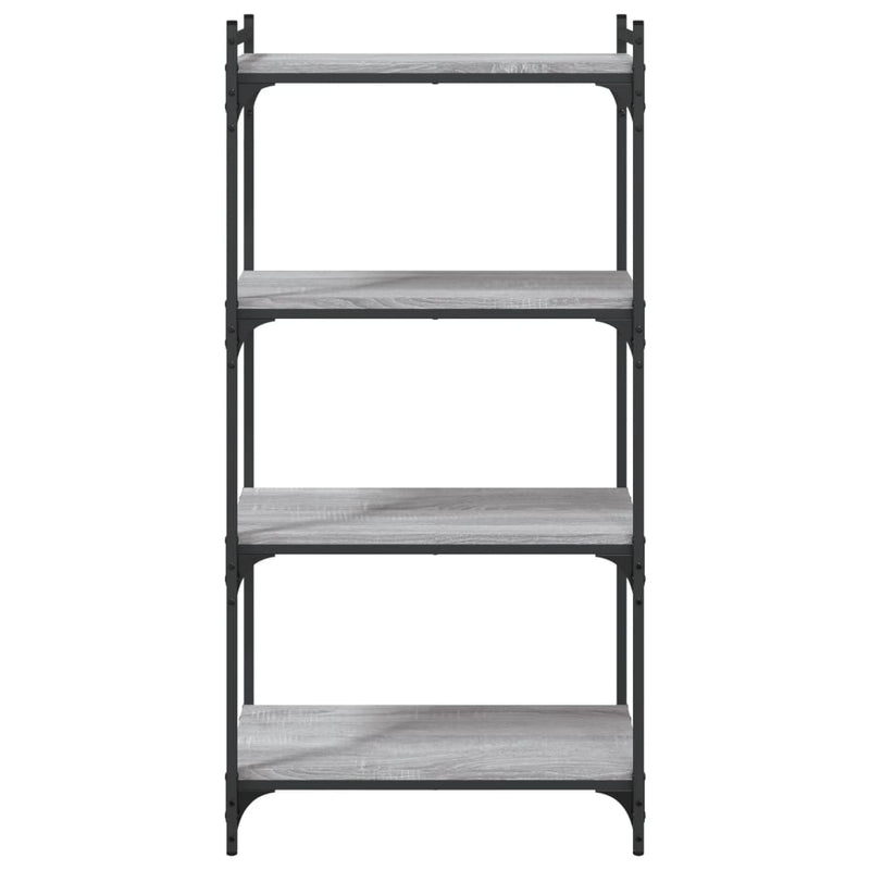 vidaXL 4 szintes szürke sonoma szerelt fa könyvespolc 60 x 30 x 120 cm