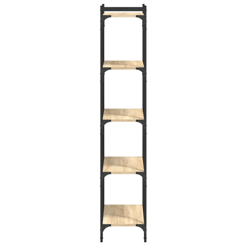 vidaXL 5 szintes sonoma tölgy szerelt fa könyvespolc 60 x 30 x 154 cm