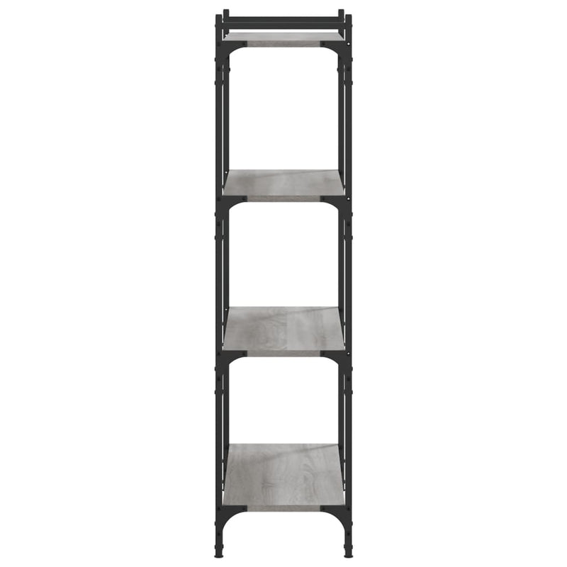 vidaXL 4 szintes szürke sonoma szerelt fa könyvespolc 80 x 30 x 120 cm