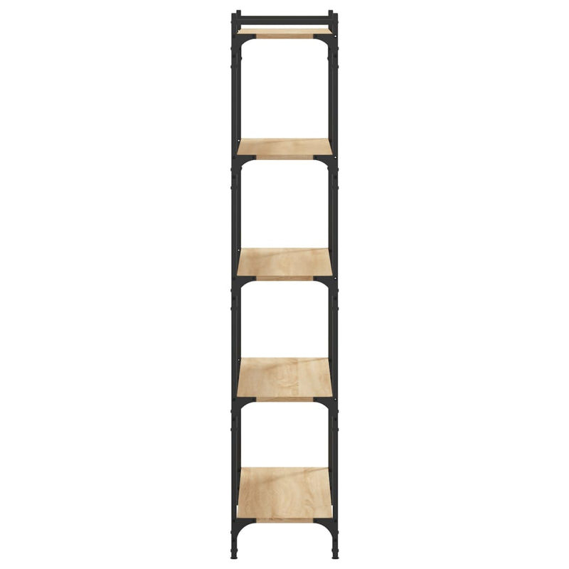 vidaXL 5 szintes sonoma tölgy szerelt fa könyvespolc 80 x 30 x 154 cm