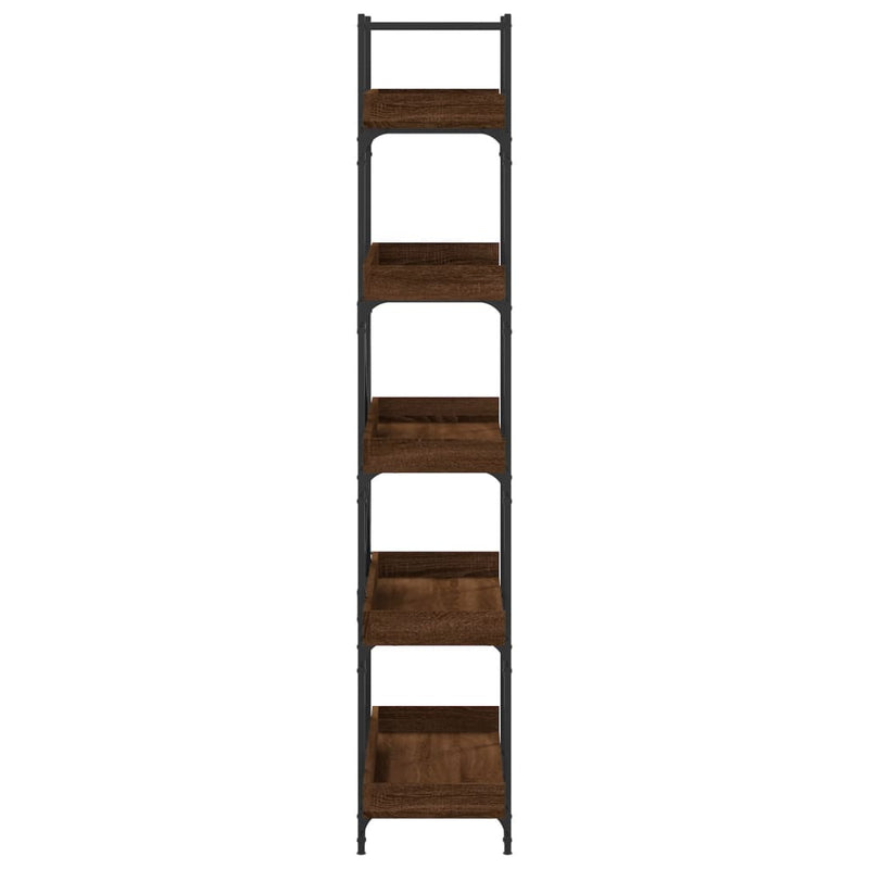 vidaXL 5-szintes barna tölgy szerelt fa könyvespolc 100x33x180,5 cm