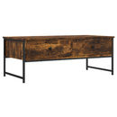 vidaXL füstös tölgy színű szerelt fa dohányzóasztal 101 x 49 x 39,5 cm