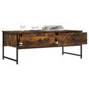 vidaXL füstös tölgy színű szerelt fa dohányzóasztal 101 x 49 x 39,5 cm