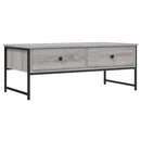 vidaXL szürke sonoma színű szerelt fa dohányzóasztal 101x49x39,5 cm