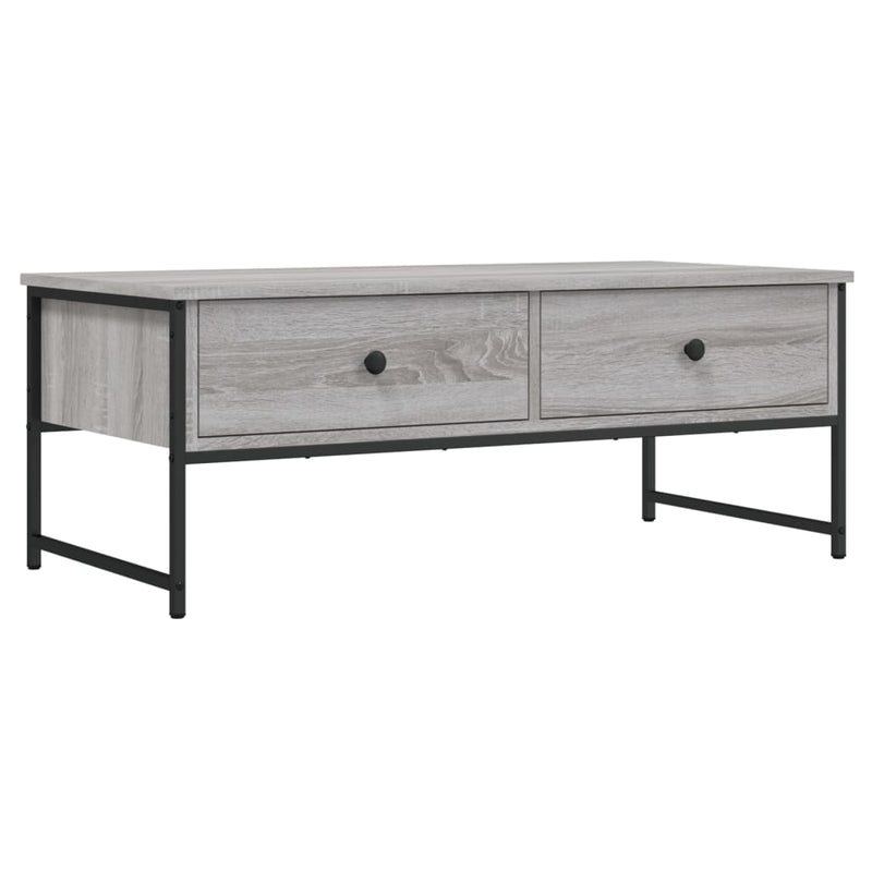 vidaXL szürke sonoma színű szerelt fa dohányzóasztal 101x49x39,5 cm