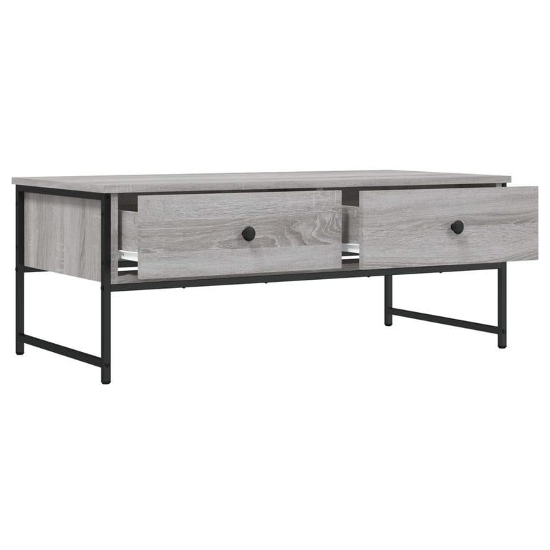 vidaXL szürke sonoma színű szerelt fa dohányzóasztal 101x49x39,5 cm