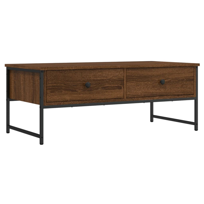 vidaXL barna tölgyszínű szerelt fa dohányzóasztal 101x49x39,5 cm
