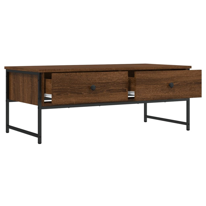 vidaXL barna tölgyszínű szerelt fa dohányzóasztal 101x49x39,5 cm