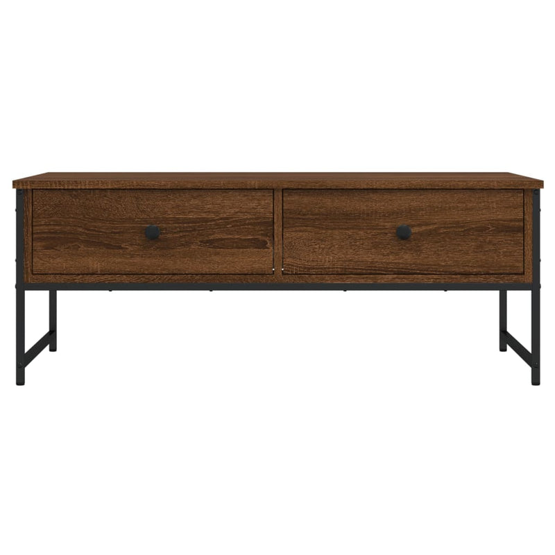 vidaXL barna tölgyszínű szerelt fa dohányzóasztal 101x49x39,5 cm