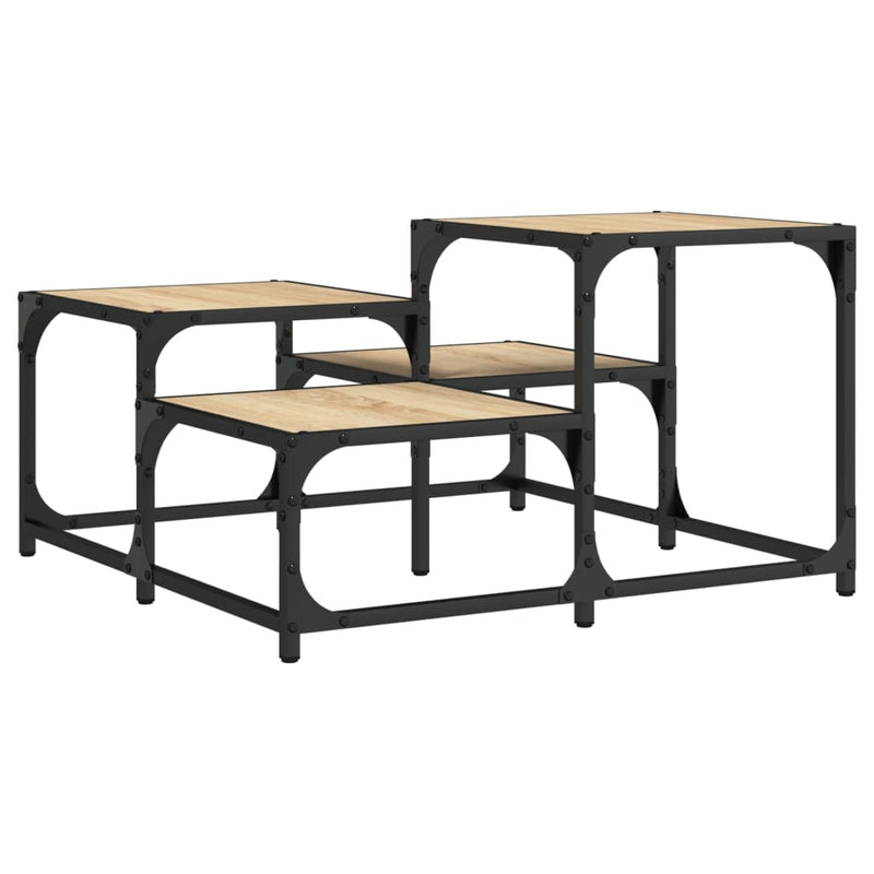 vidaXL sonoma tölgy színű szerelt fa dohányzóasztal 68x 68 x 40 cm
