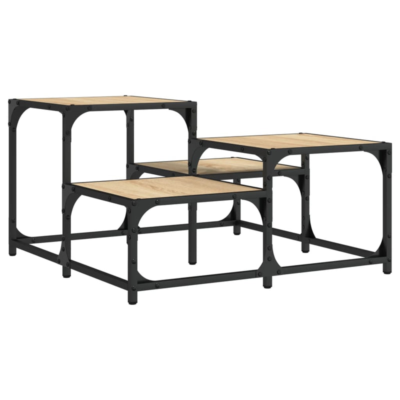 vidaXL sonoma tölgy színű szerelt fa dohányzóasztal 68x 68 x 40 cm