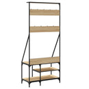 vidaXL sonoma tölgy színű ruhafogas cipőpolccal 80x40x184 cm