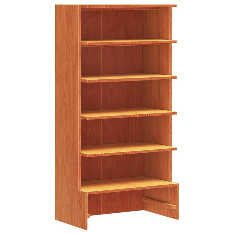 vidaXL viaszbarna tömör fenyőfa cipőszekrény 52 x 30 x 104 cm