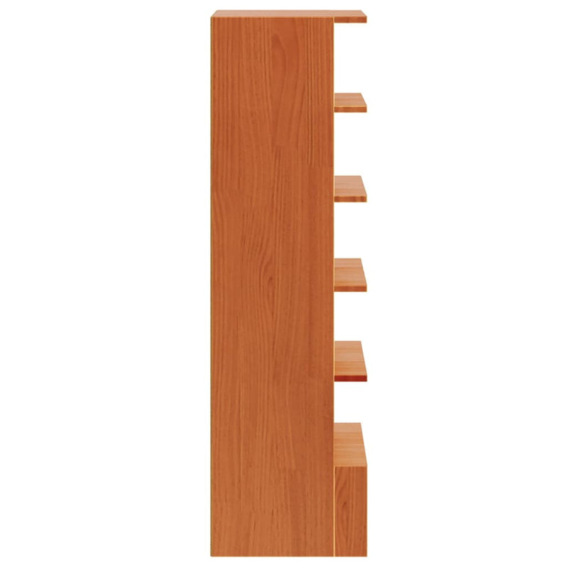 vidaXL viaszbarna tömör fenyőfa cipőszekrény 52 x 30 x 104 cm