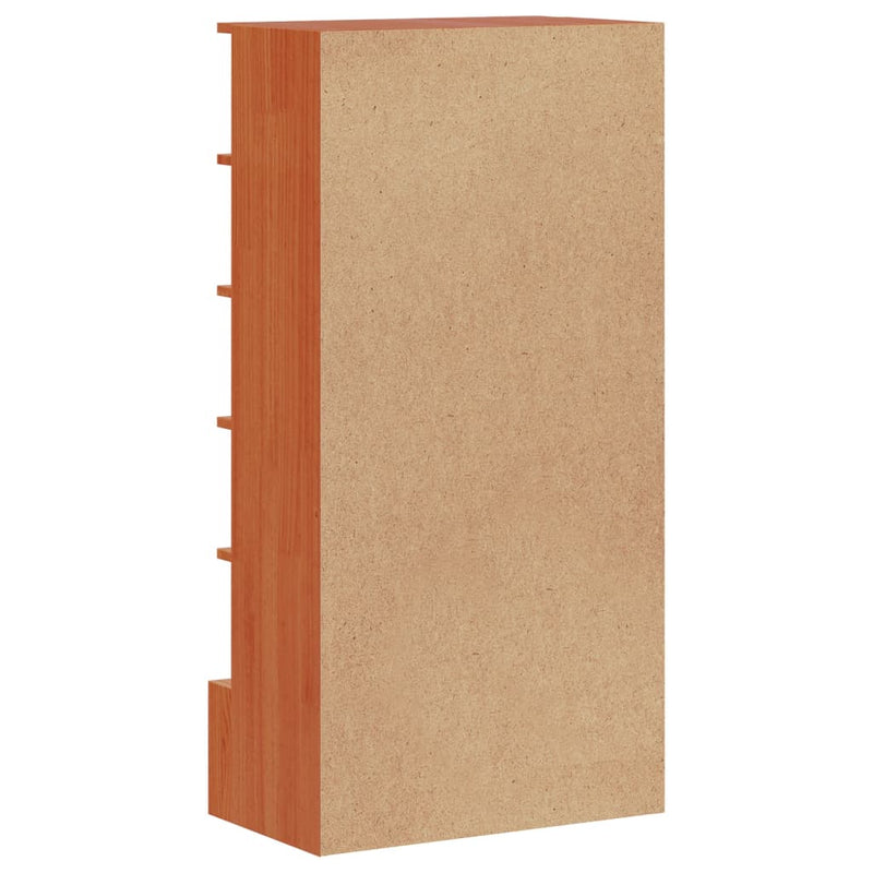 vidaXL viaszbarna tömör fenyőfa cipőszekrény 52 x 30 x 104 cm