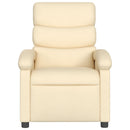 vidaXL krémszínű szövet dönthető fotel