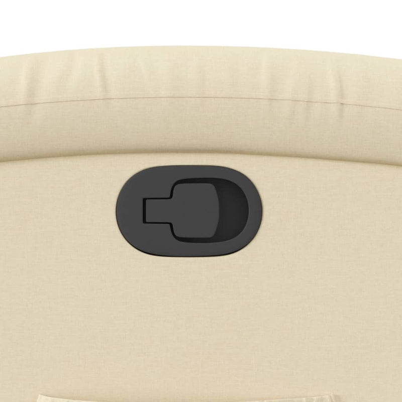 vidaXL krémszínű szövet dönthető fotel