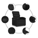 vidaXL fekete műbőr dönthető fotel