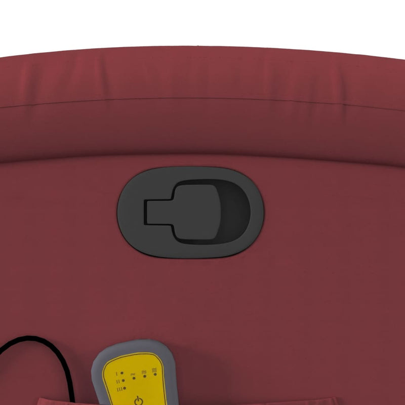 vidaXL bordó műbőr dönthető masszázsfotel