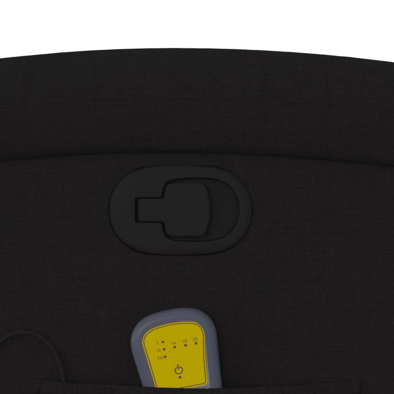 vidaXL fekete szövet dönthető masszázsfotel