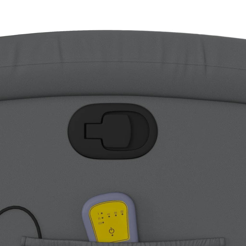 vidaXL szürke műbőr dönthető masszázsfotel