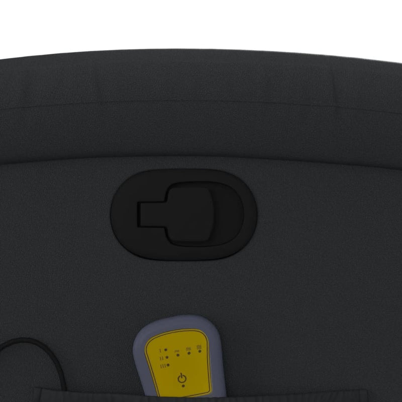 vidaXL fekete valódi bőr dönthető masszázsfotel