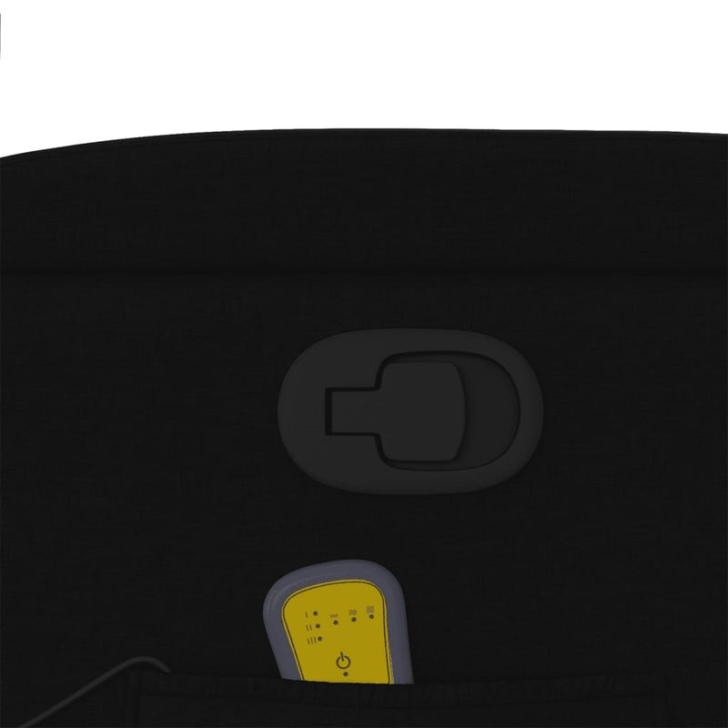 vidaXL fekete szövet dönthető masszázsfotel