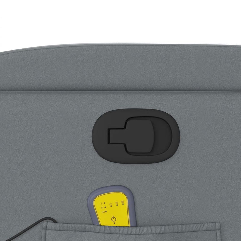 vidaXL szürke műbőr dönthető masszázsfotel