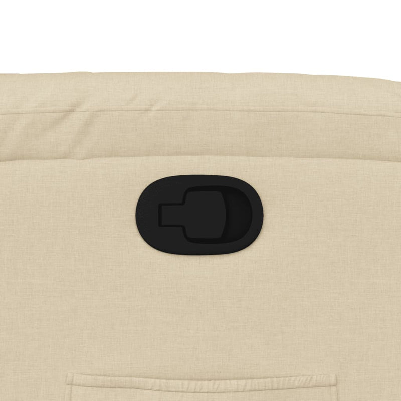 vidaXL krémszínű szövet dönthető fotel