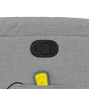 vidaXL világosszürke szövet dönthető masszázsfotel