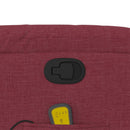 vidaXL bordó dönthető szövet masszázsfotel