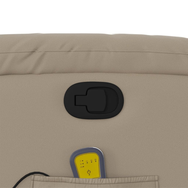 vidaXL kávészínű műbőr dönthető masszázsfotel