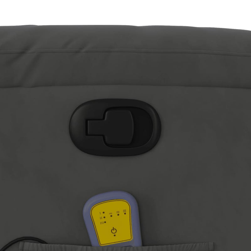 vidaXL sötétszürke mikroszálas szövet dönthető masszázsfotel