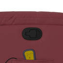 vidaXL bordó műbőr dönthető masszázsfotel