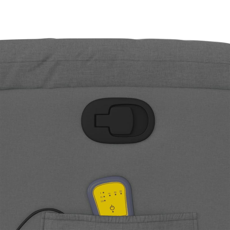 vidaXL sötétszürke szövet dönthető masszázsfotel